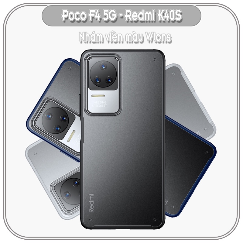 Ốp lưng cho Xiaomi Poco F4 - Redmi K40S, nhám viền màu WLONS - Hàng nhập khẩu
