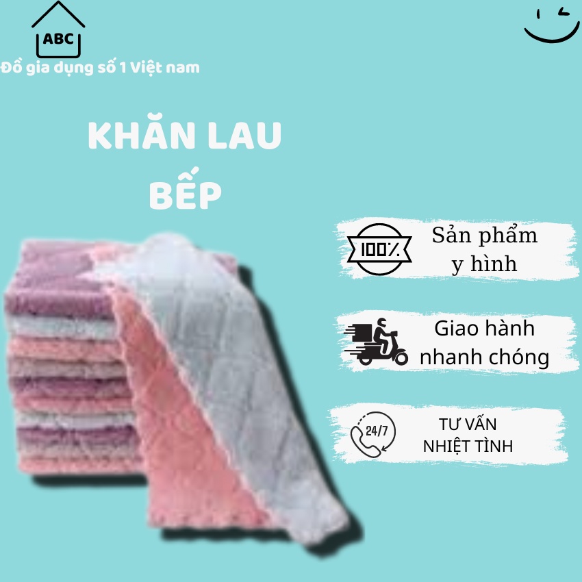 Khăn lau bếp đa năng 2 mặt siêu thấm [COMBO 10 CHIẾC]