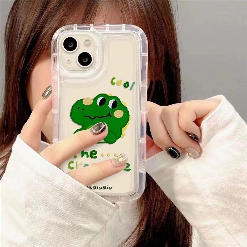 Ốp Điện Thoại Silicon TPU Mềm Trong Suốt In Hình Cá Sấu Dễ Thương Cho IPhone 14 13 12 11 Pro X XS Max XR 6 6S 7 8 Plus