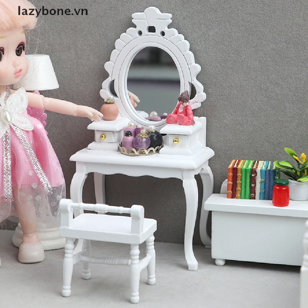 Bộ Bàn Trang Điểm Nội Thất Cho Nhà Búp Bê Tỉ Lệ 1: 12