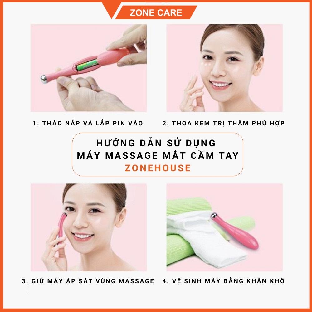 Máy Massage Mắt Mini Có Chế Độ Rung Tần số cao, giảm thâm quần vùng da quanh mắt