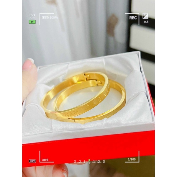 Vòng tay titan nam mô a di đà phật bình an