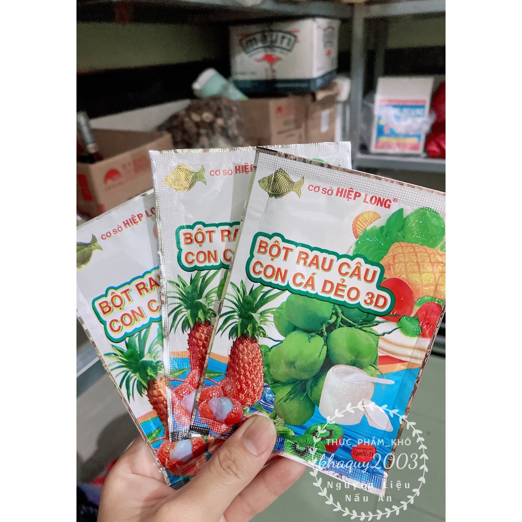 Bột rau câu con cá dẻo 3D Hiệp Long 12gr