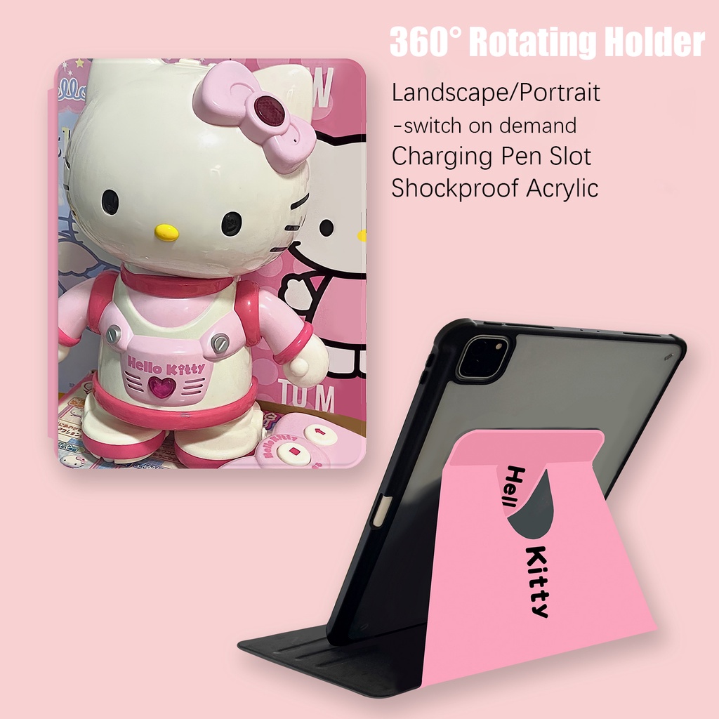 ốp lưng iPad 9 8 7 5 Mini 6 air5 air4 air3 air2 air1 pro 5 4 Ốp điện thoại mềm cho Case Bao da xoay 360 độ cho Bao da Bảo vệ trạng thái dân Mờ Nắp lưng cứng Ngủ tỉnh tự động Giá đỡ bút chì