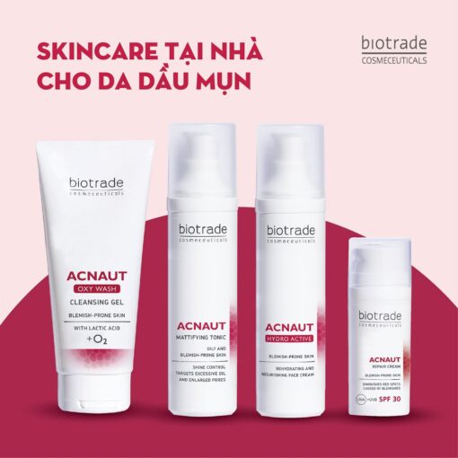 Combo Skincare sau mụn Biotrade Acnaut