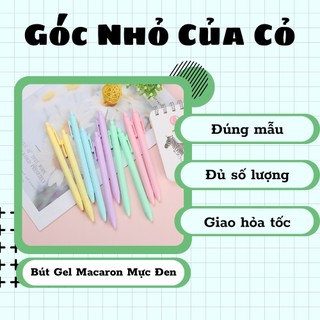 Bút gel Macaron màu pastel mực đen dễ thương tiện dụng cho học sinh sinh viên Gocnhocuaco