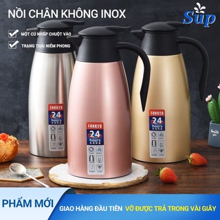 Bình Nước Giữ Nhiệt Bằng Thép Không Gỉ 304 Dung Tích 2L Phong Cách Châu Âu