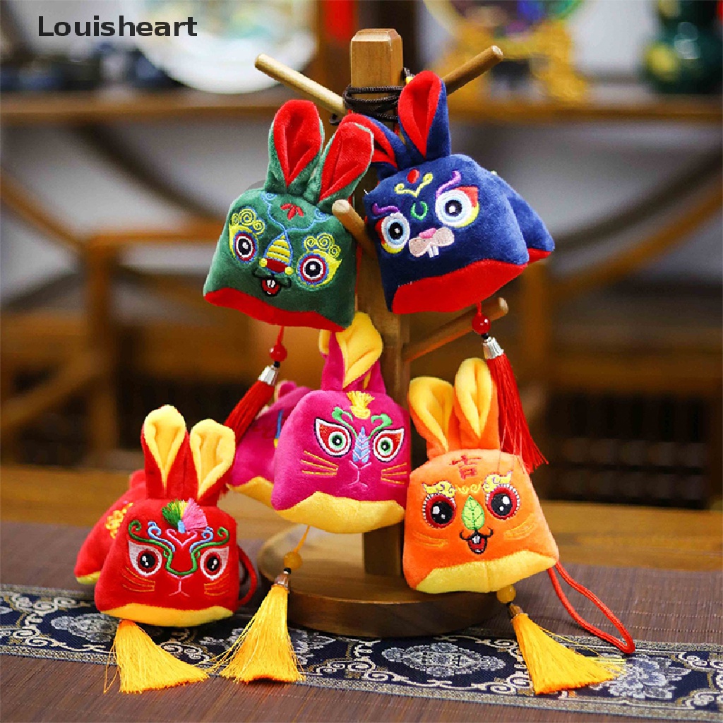 Louisheart Thỏ Nhồi Bông Thiết Kế Phong Cách Trung Hoa Xinh Xắn