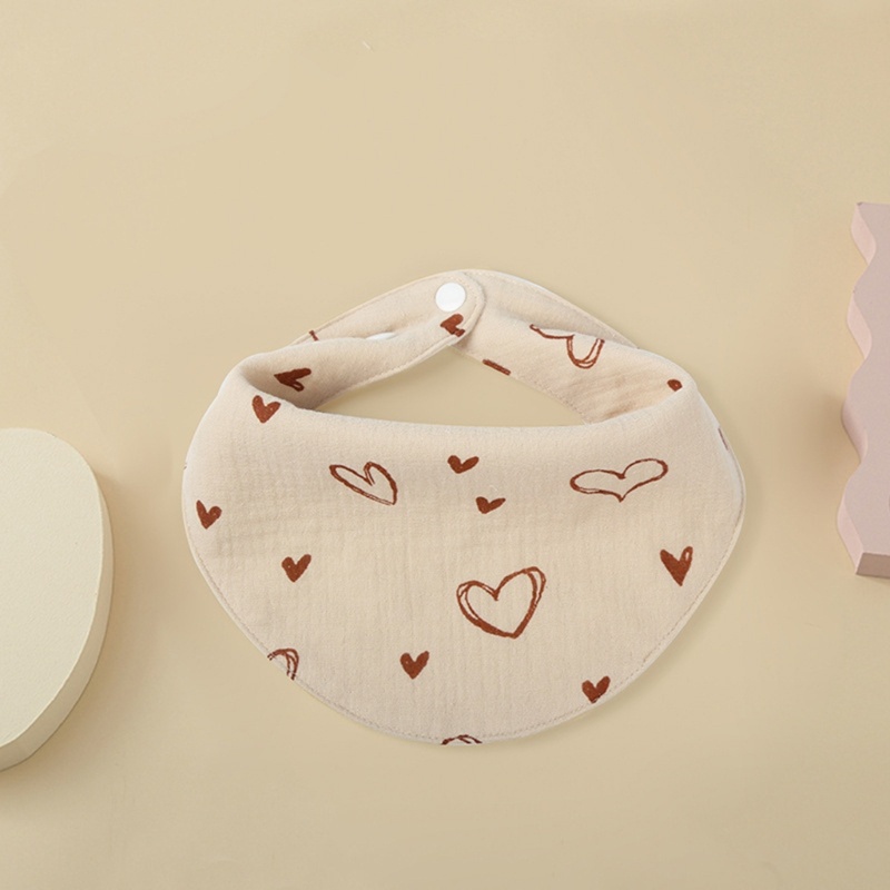 Yếm Ăn Cotton Hình Tam Giác 11 Màu Xinh Xắn Dành Cho Bé 0-2 Tuổi