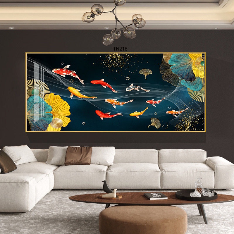 Tranh Cá Chép Tráng Gương  Phong Thủy Treo Tường. Trang Trí Phòng Khách/ Phòng Làm Việc/ Phòng Ngủ - Simplehouse