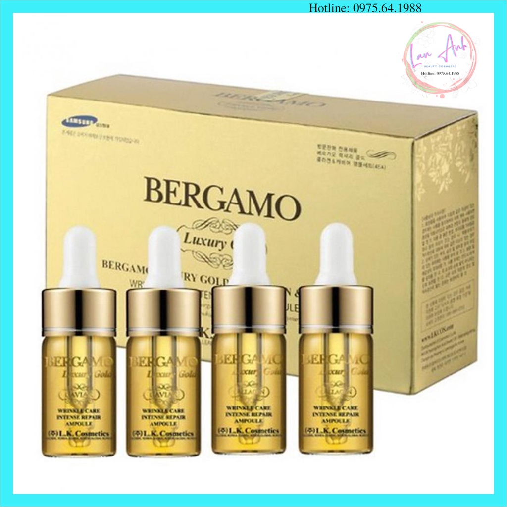 SET 4 Serum BERGAMO Luxury Gold Collagen MINISIZE (13ml x 4)