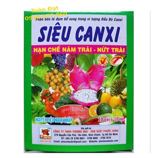 Siêu CANXI (10ml), Phân Bón Lá Canxi Chống Thối Trái - Nứt Trái