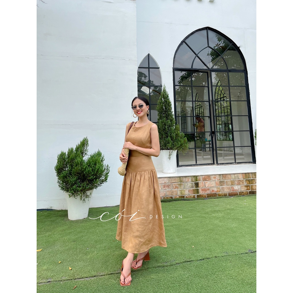 Đầm Linen Xòe Cói Design