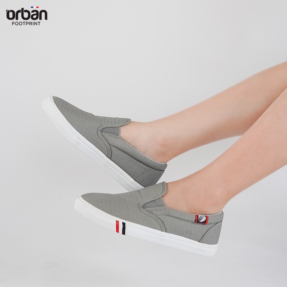 Giầy slipon nữ Đông Ấn D&A L1602 ghi