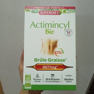 Giảm cân, đốt mỡ Superdiet Actimincly Bio, Pháp, dạng uống, 20 ống