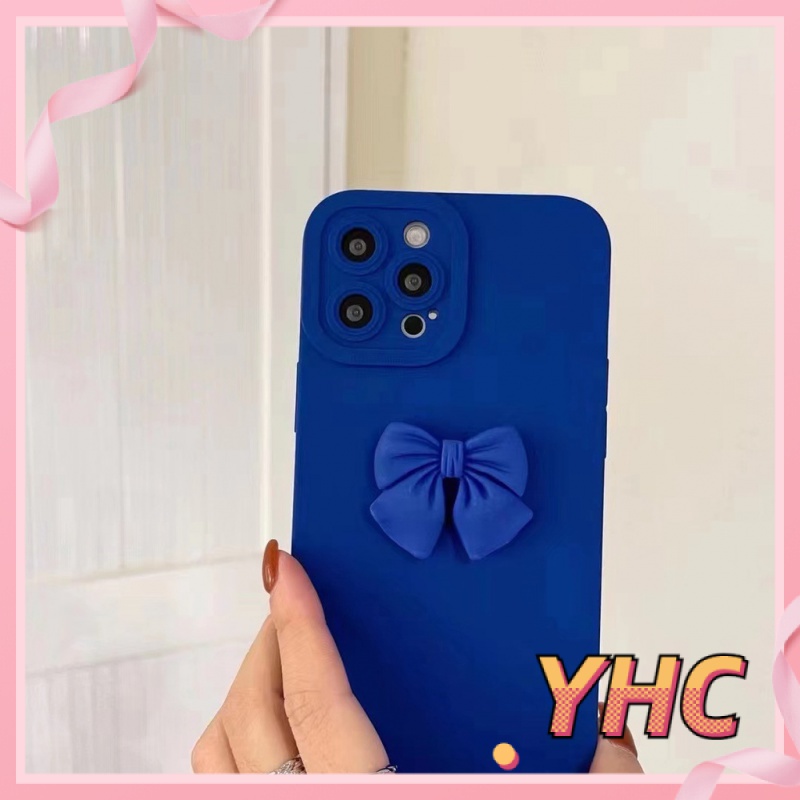 ốp iphone Hình Nơ 3d Màu Xanh Dương tương thích iPhone 6/6plus/6s/6splus/7/7plus/8/8plus/x/xs/xr/xsmax/11/12/13/pro/max/plus/promax-025