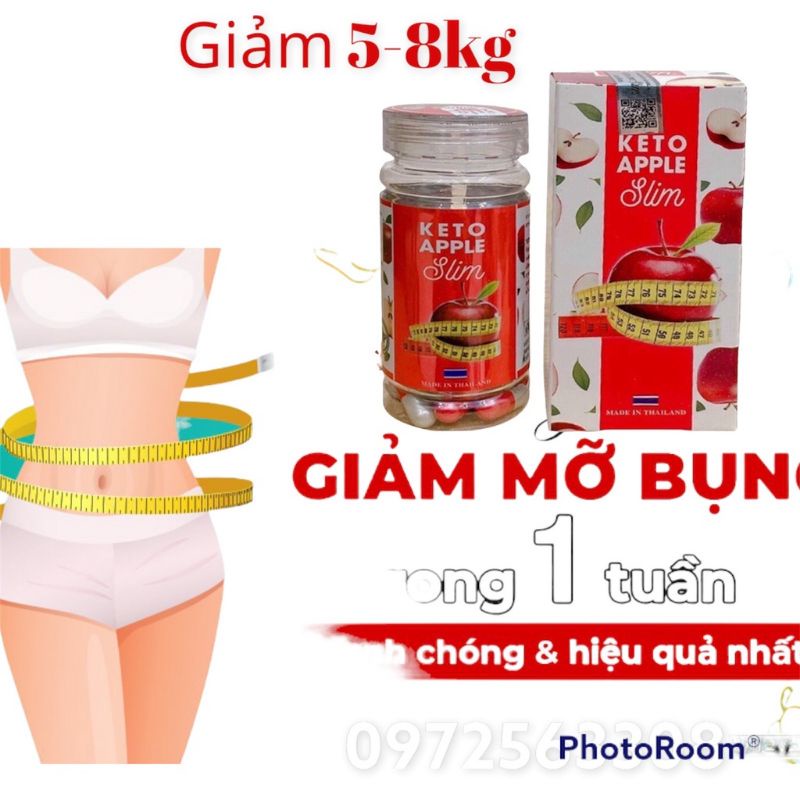 Giảm cân Dấm Táo Keto Apple Slim Thái lan giảm cân siêu tốc liệu trình 30viên