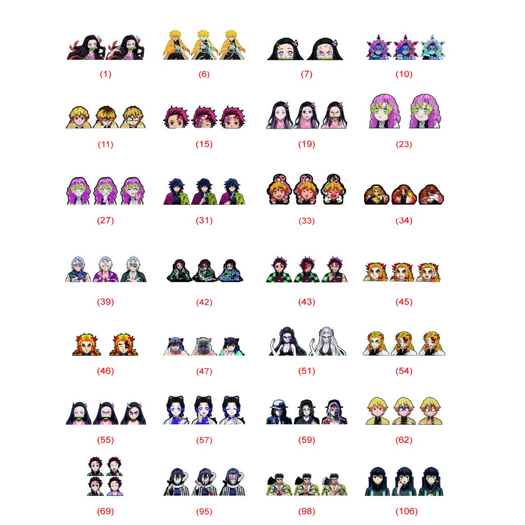 Sticker 3D Demon Slayers dán điện thoại - laptop - ô tô chống nước