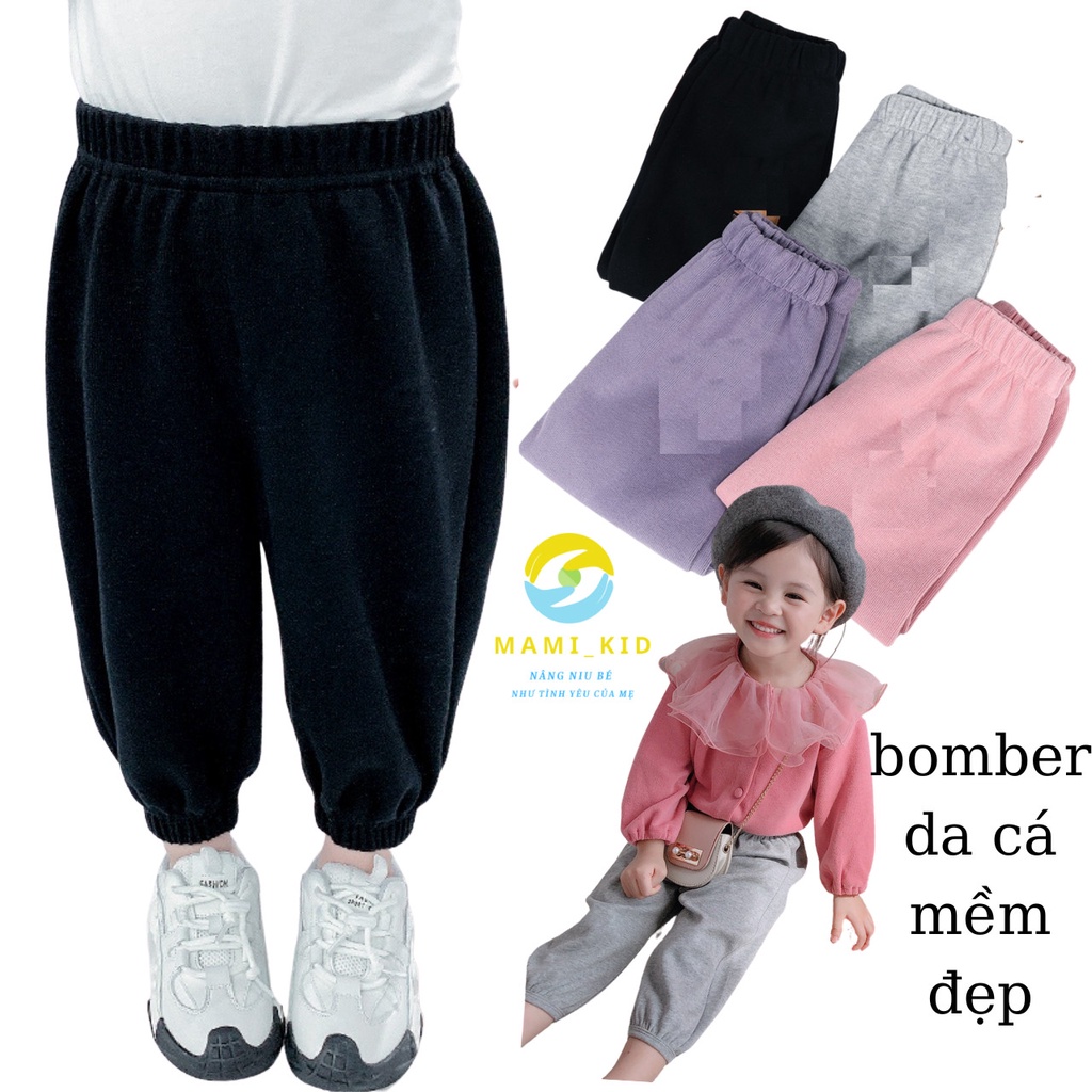 Quần Dài Cho Bé Size Đại Bomber, Quần Ống Rộng cực xinh, chất da cá cotton mềm đep 20-40kg, Shop Mamikid