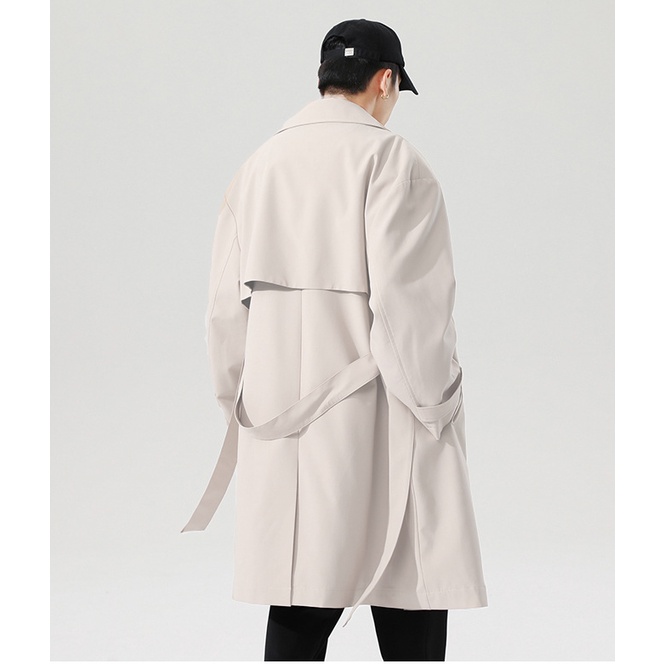 Áo Khoác Mangto Có Đai Dáng Dài Dành Cho Nam Chất Liệu Kaki Dạ Đẹp Và Cá Tính