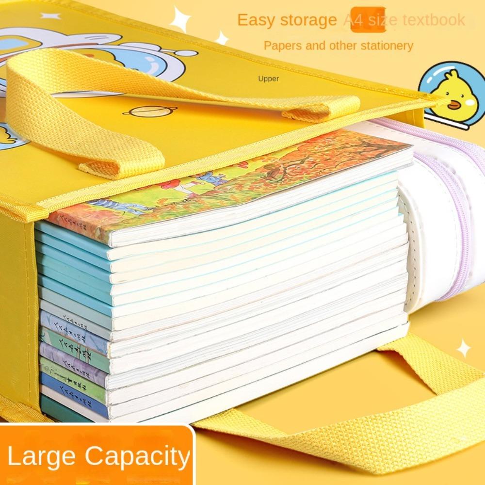 Balo Đựng Sổ Tay Khổ A4 Chống Thấm Nước Nhiều Ngăn Họa Tiết Hoạt Hình Cho Bé