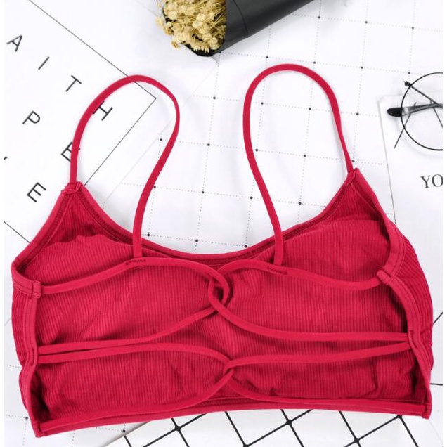 Áo Ngực Thể Thao Đan Dây Chéo Lưng Có Mút Đệm Thoáng Khí JP5