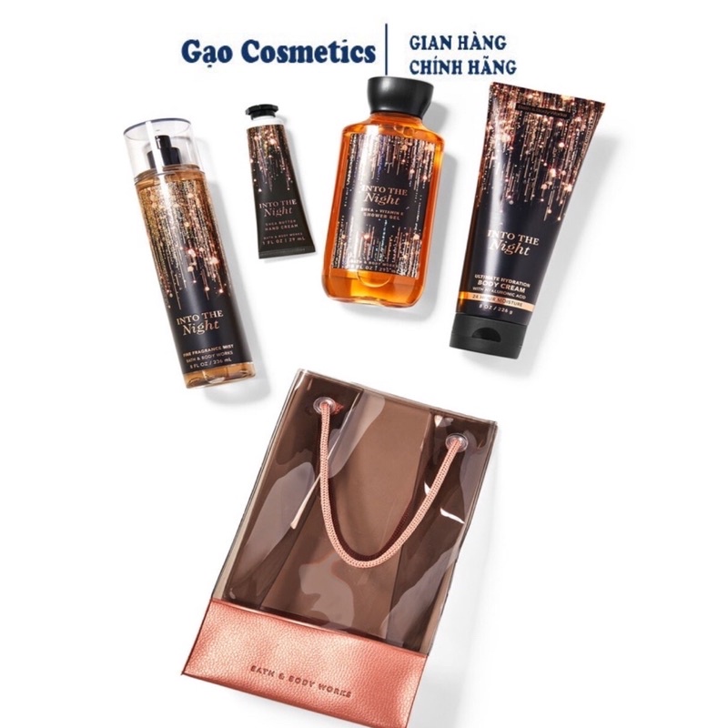Gift Set 4 Món Bath And Body Work Gift Bag Set Into The Night