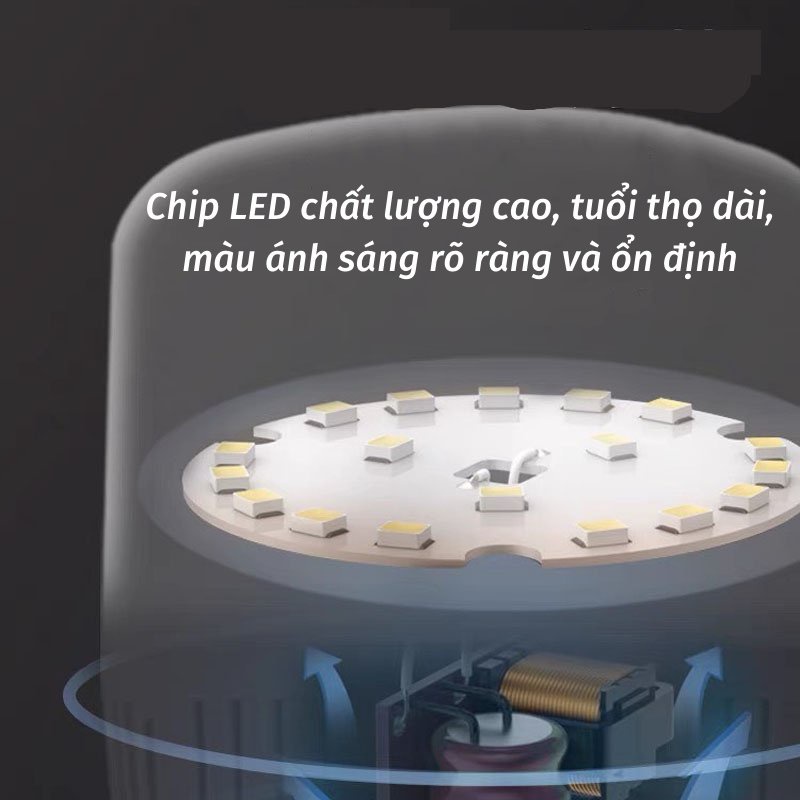 Bóng Đèn Led, Bóng Đèn Trụ Tròn Siêu Sáng 10W,20W,30W,40W,50W Tiết Kiệm Điện LEON OFFCIAL