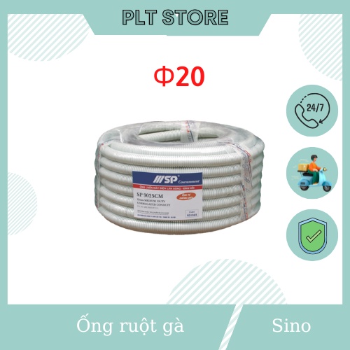 Ống ruột gà , Ống đàn hồi luồn dây điện tự chống cháy D20 Sino SP9020CM (Cuộn 50m)