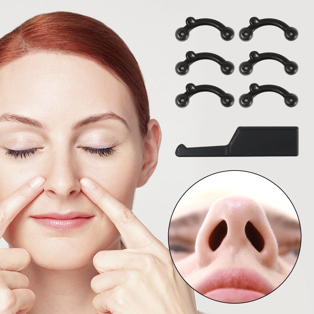 Bộ 6 Kẹp Mũi Bằng Nhựa Vô Hình Không Đau