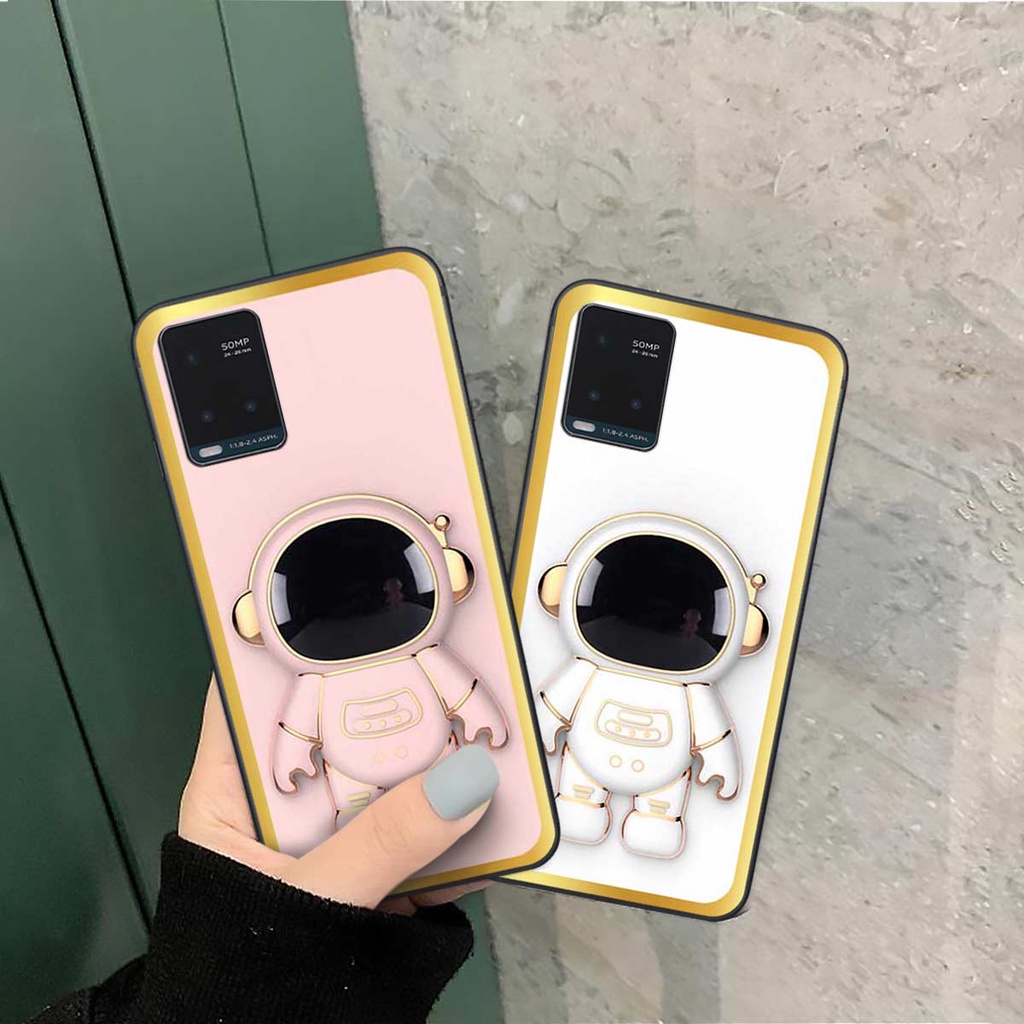 Ốp lưng Vivo Y21 / Y21s / Y33s in hình hiệu ứng 3D phi hành gia robot đáng yêu, ốp rẻ đẹp