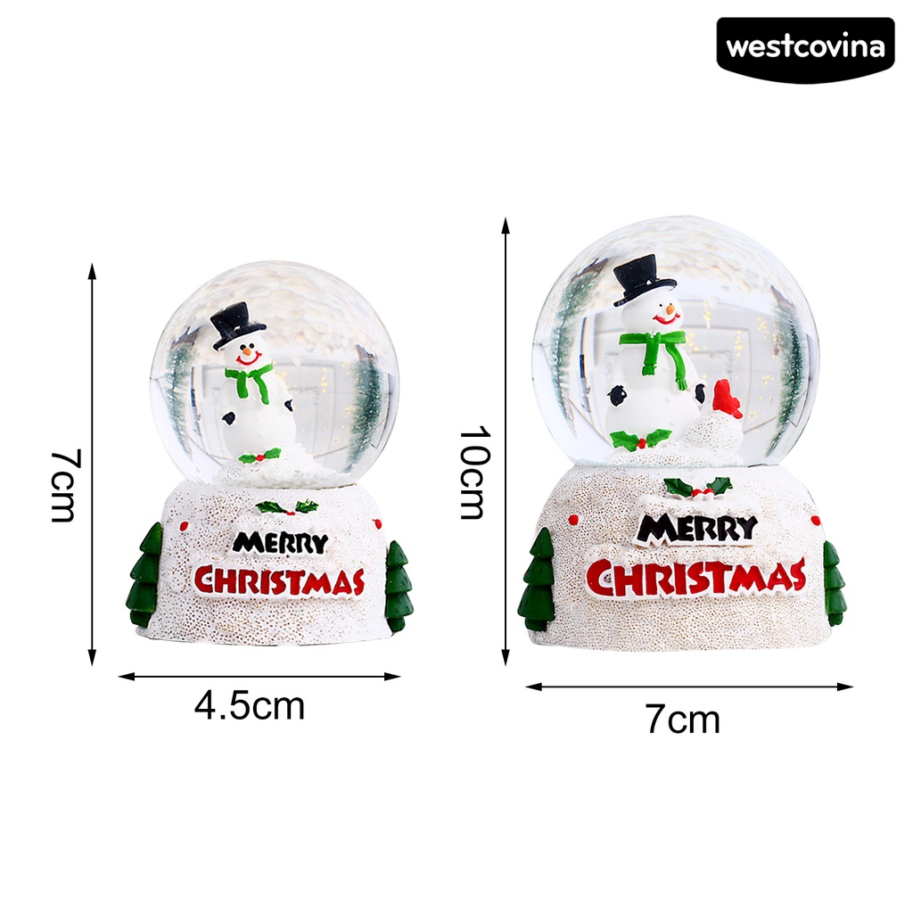 [Hot]☃Cầu Tuyết Trang Trí Giáng Sinh Có Đèn Nhiều Màu