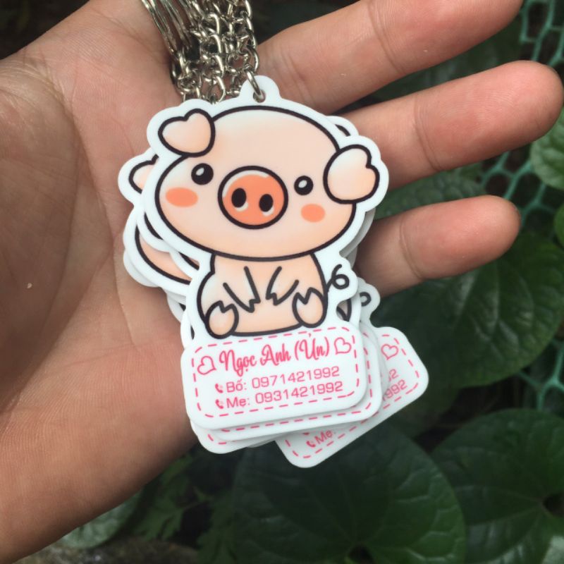 Móc khoá Mica in ảnh, ghi thông tin theo yêu cầu (thiết kế theo yêu cầu)