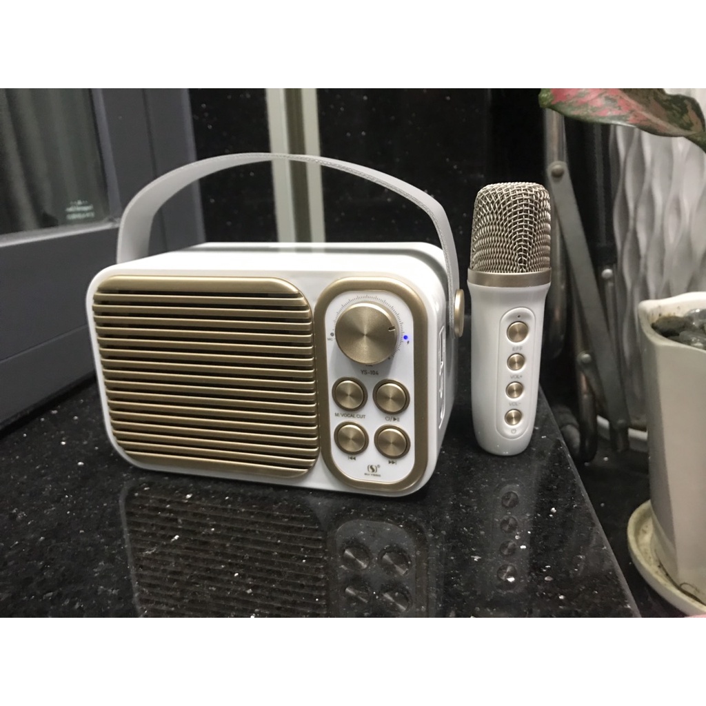 Loa Karaoke Mini YS104 Kèm 1 Micro Không Dây Cực Chất - Mẫu Mới 2022