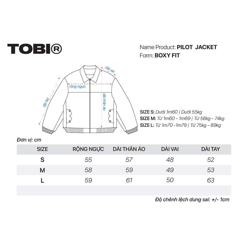 Áo khoác da TOBI - Pilot Jacket