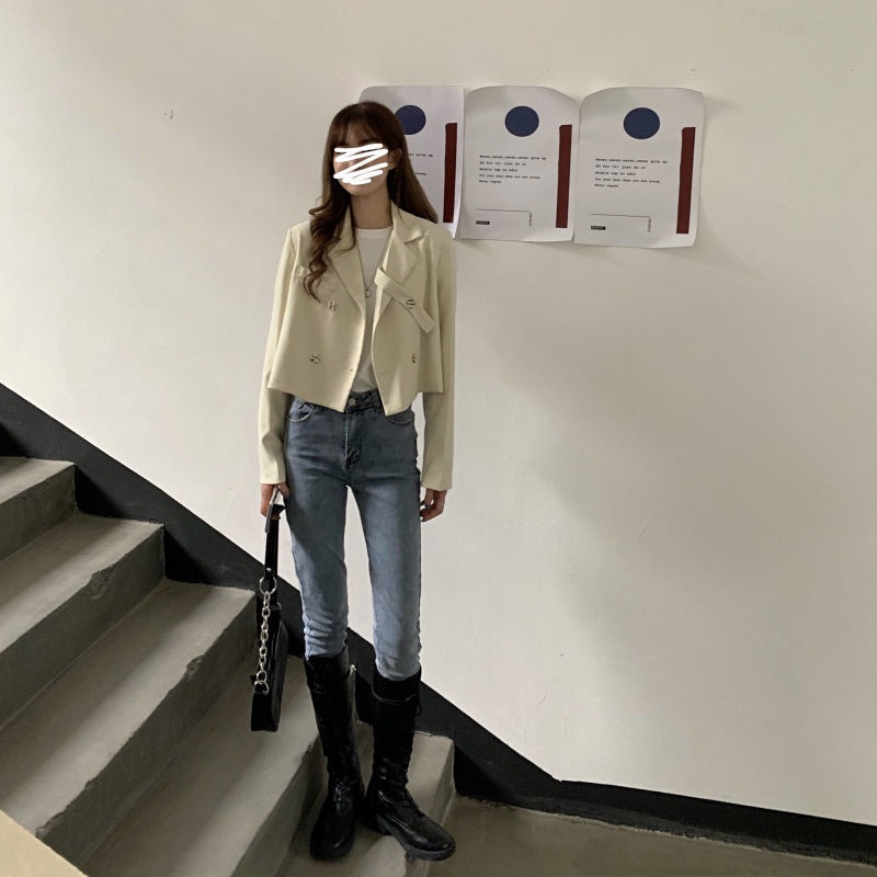 IELGY IELGY Áo Khoác Tay Dài Dáng Rộng Phong Cách Hàn Quốc Dành Cho Nữ