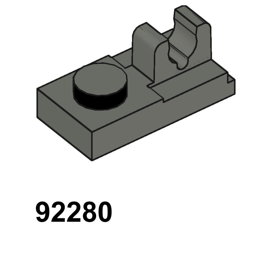 Combo 5 Cái Phụ kiện Moc Lego Mã 92280 ( đen )