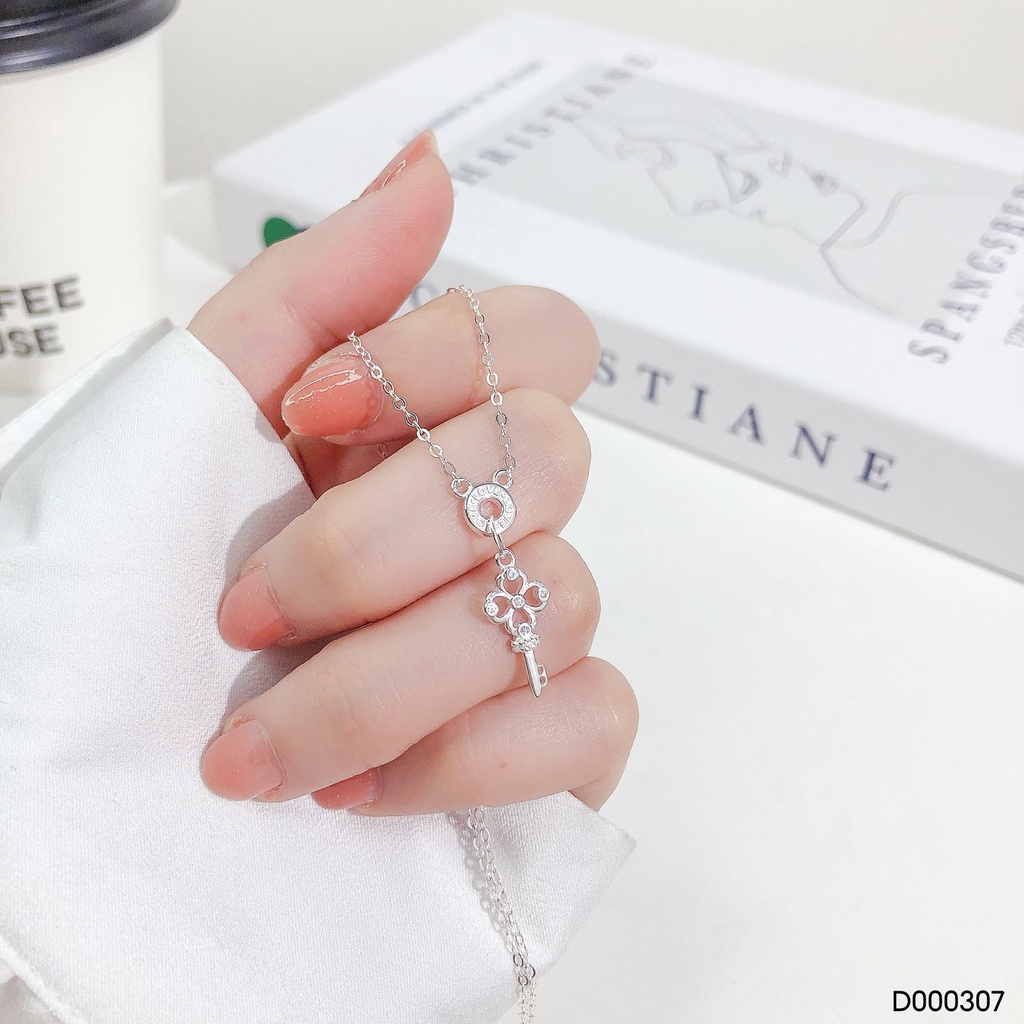 Dây chuyền chìa khóa tình yêu chất liệu bạc ý 925 thời trang phụ kiện trang sức Viễn Chí Bảo D000307