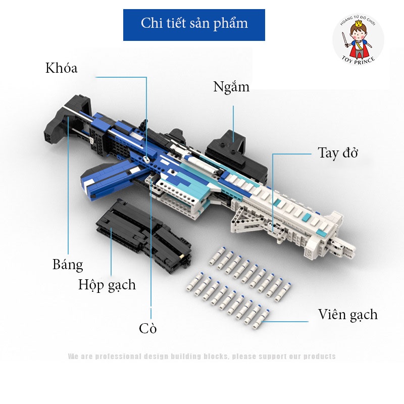 ĐỒ CHƠI LẮP RÁP KIỂU LEGO MÔ HÌNH SÚNG M416 BLACK ICE MOCKEVIN183 TRONG PUBG CS:GO FREE FIRE CoD