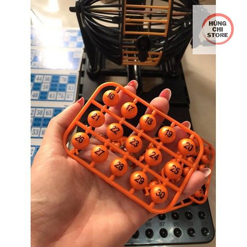 Lồng Cầu Quay Loto Bingo 90 Số Size To 48 Card Trò Chơi Giải Trí Vui Nhộn