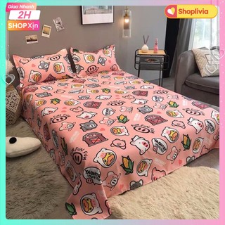 Ga trải giường Mẫu heo nhí nhố,đủ kích thước 1m,1m2,1m4,1m5,1m6,1m8
