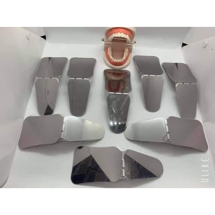 Gương chỉnh nha inox 2 mặt chụp hình ca lâm sàng