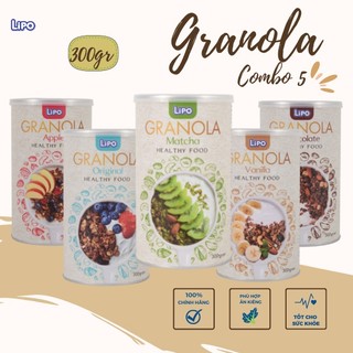 Granola 5 vị, Mix siêu loại hạt ăn kiêng và ngũ cốc ăn liền.