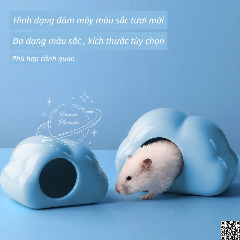 Nhà ngủ sứ cao cấp Đám Mây Bucatstate cho Hamster, bọ, nhím ...