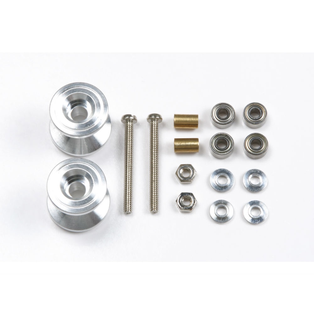 15398 Phụ Kiện xe đua lắp ráp Mini 4WD DOUBLE ALUMINUM ROLLERS (13-12mm)