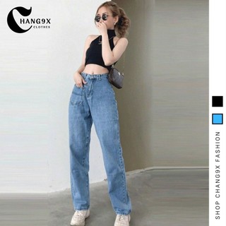 Quần jean ống rộng - Quần bò nữ dáng suông lưng cao 1 túi trước cá tính phong cách Hàn Quốc MT2022-4115