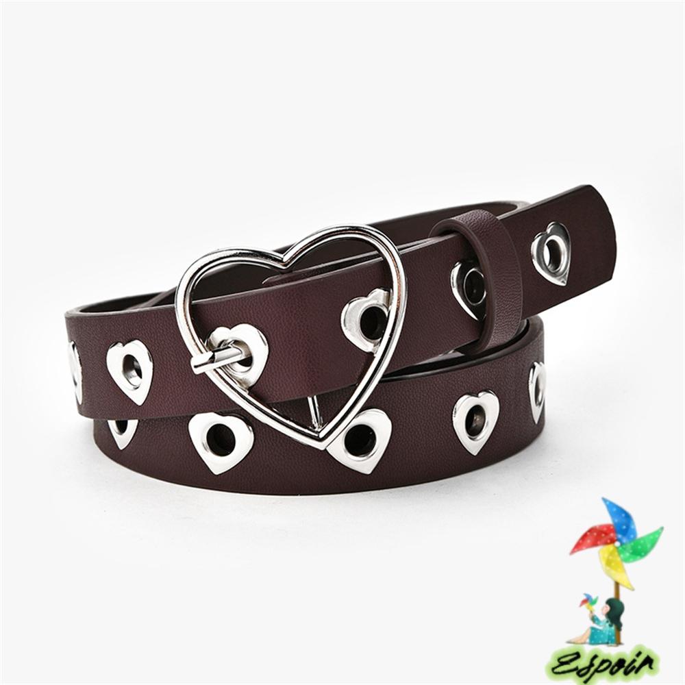 Thắt Lưng Da PU Khóa Hình Trái Tim Thời Trang Cho Nữ