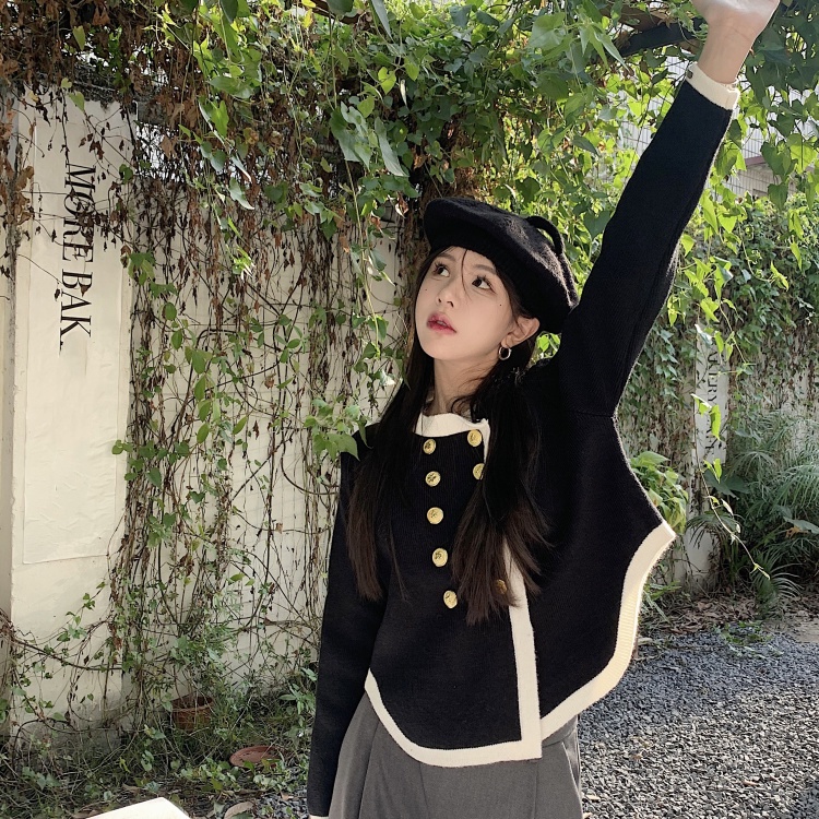 Áo Khoác Cardigan Dệt Kim Tay Dài Thiết Kế Mới Phong Cách Pháp Thời Trang Thu Đông Cho Nữ