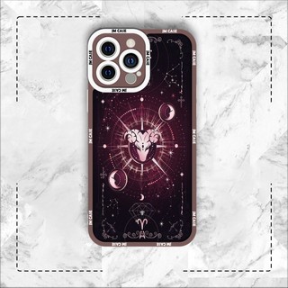 Ốp lưng iphone samsung xiaomi oppo cạnh vuông JMCase Cung Ma Kết 12 Cung Hoàng Đạo