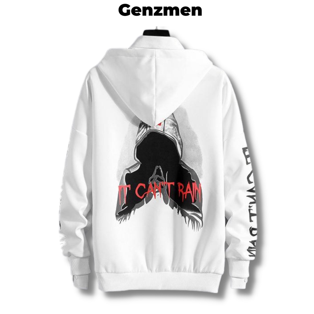 Áo hoodie nam nữ form rộng freesize dưới 65kg màu đen trắng  dibbycloset